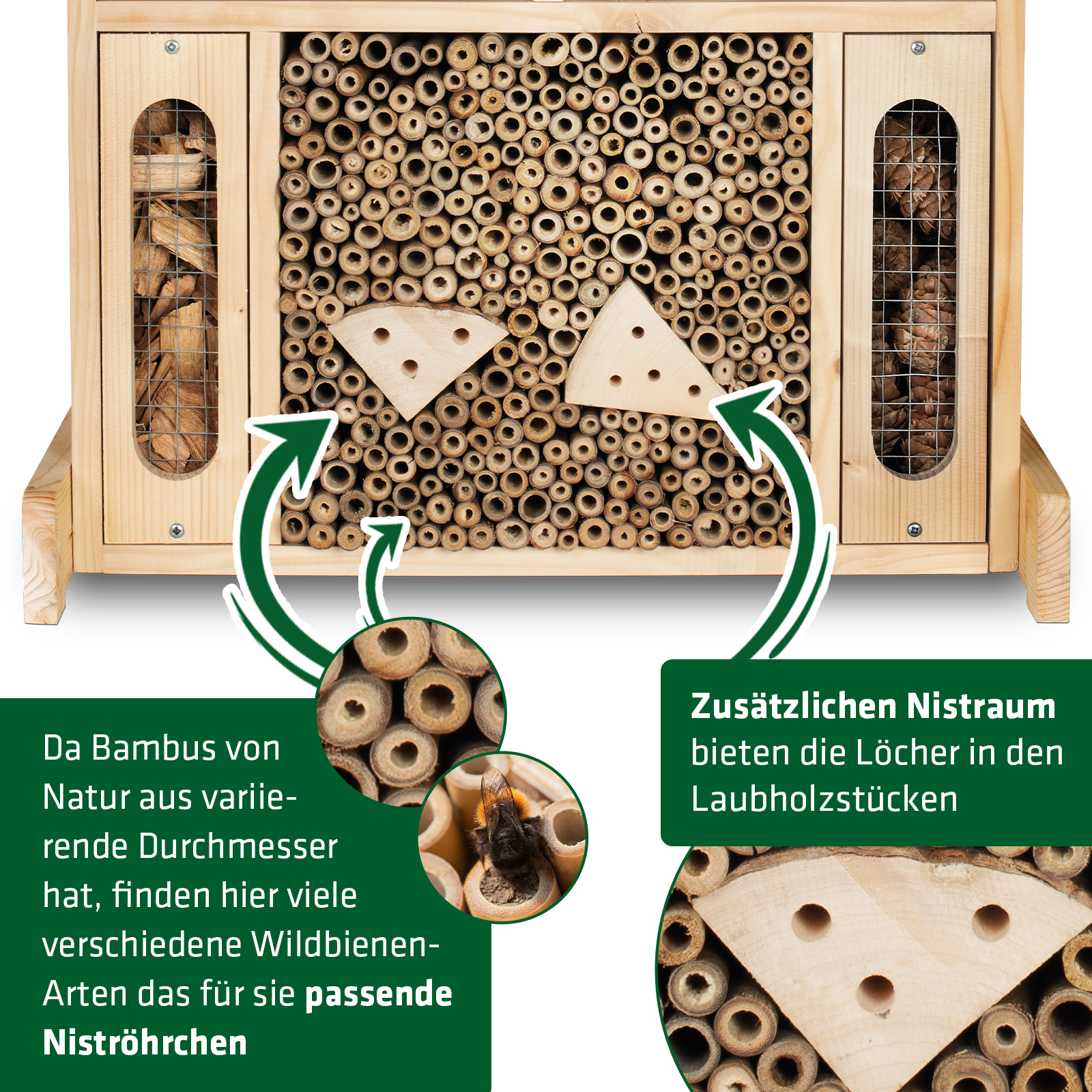 Insect hotel XXL | Large nesting aid for wild bees | Made in Germany