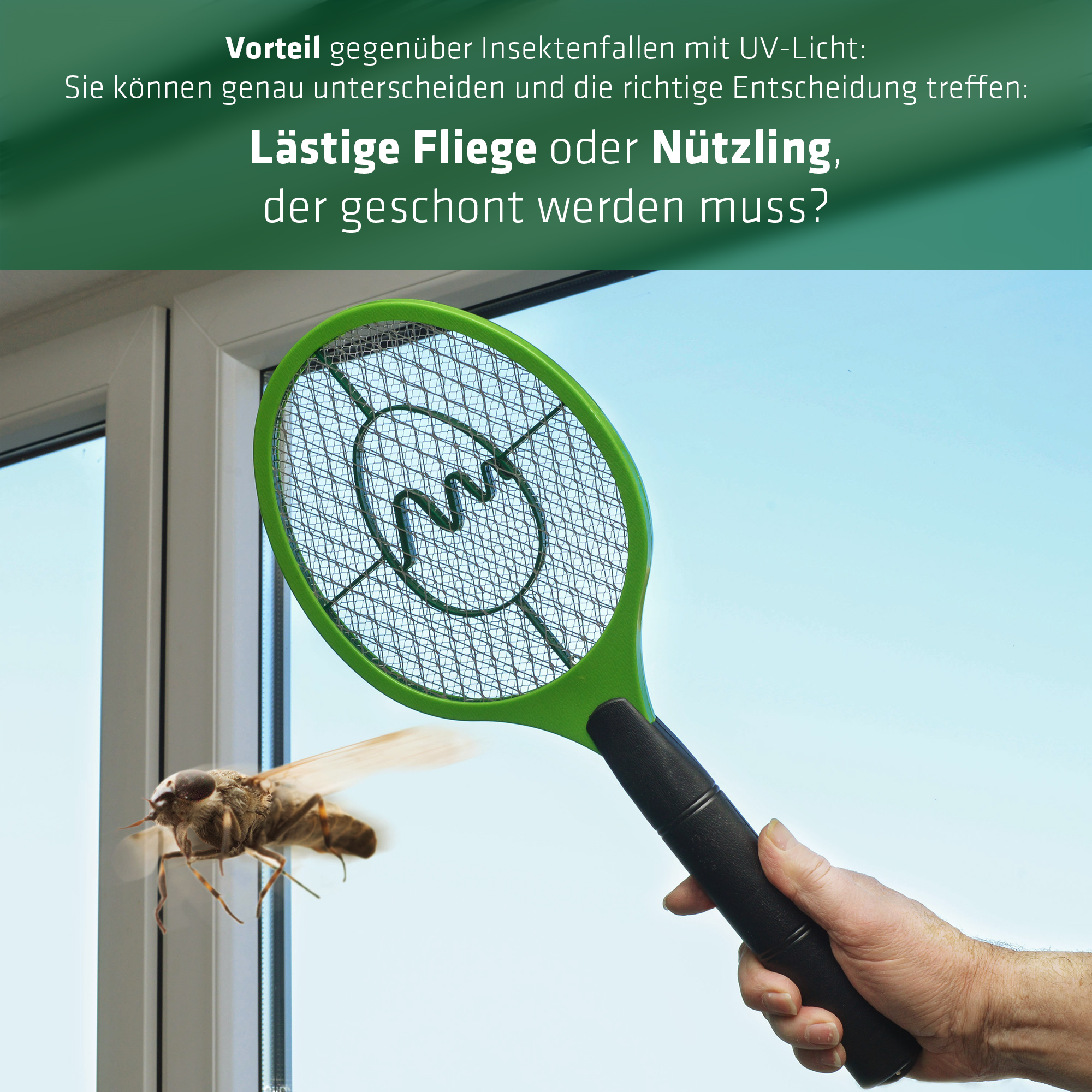 Electric Fly Swatter | kills insects with a high voltage grille