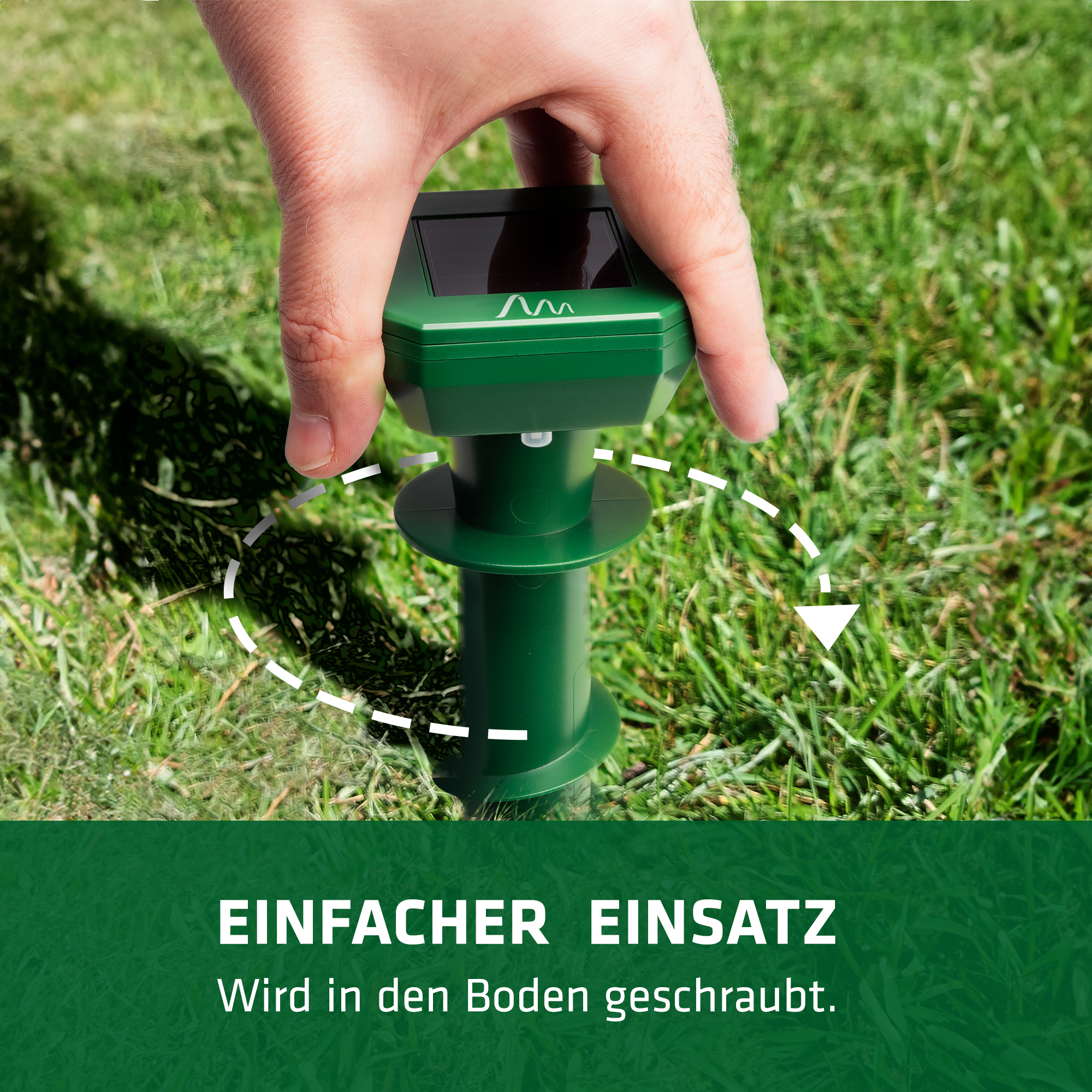 Sonic Mole Repeller | solar | screw design for easy use