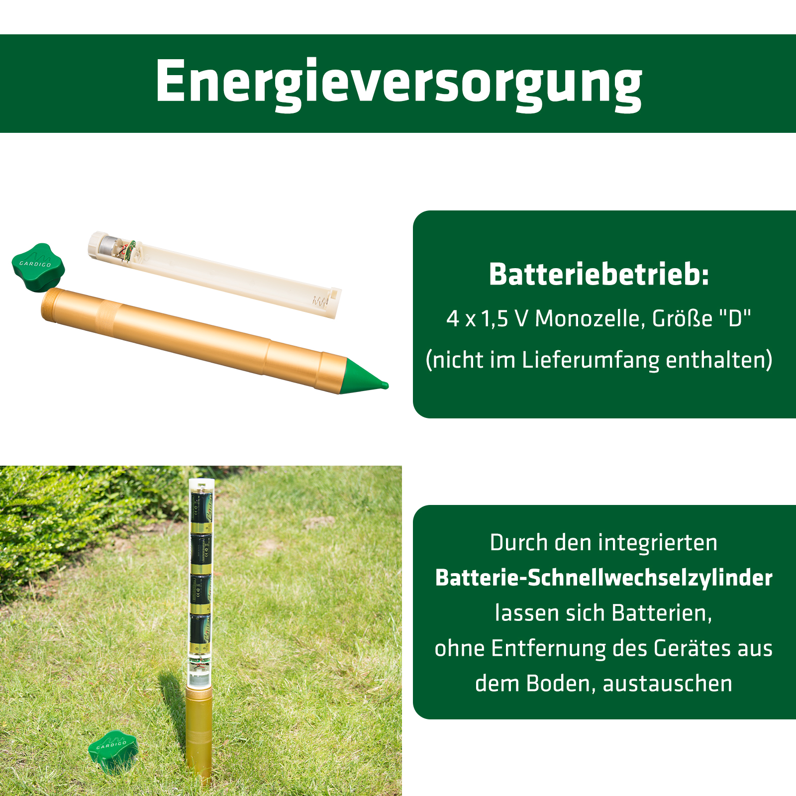 Mole & Ant Repellent | with vibration motor