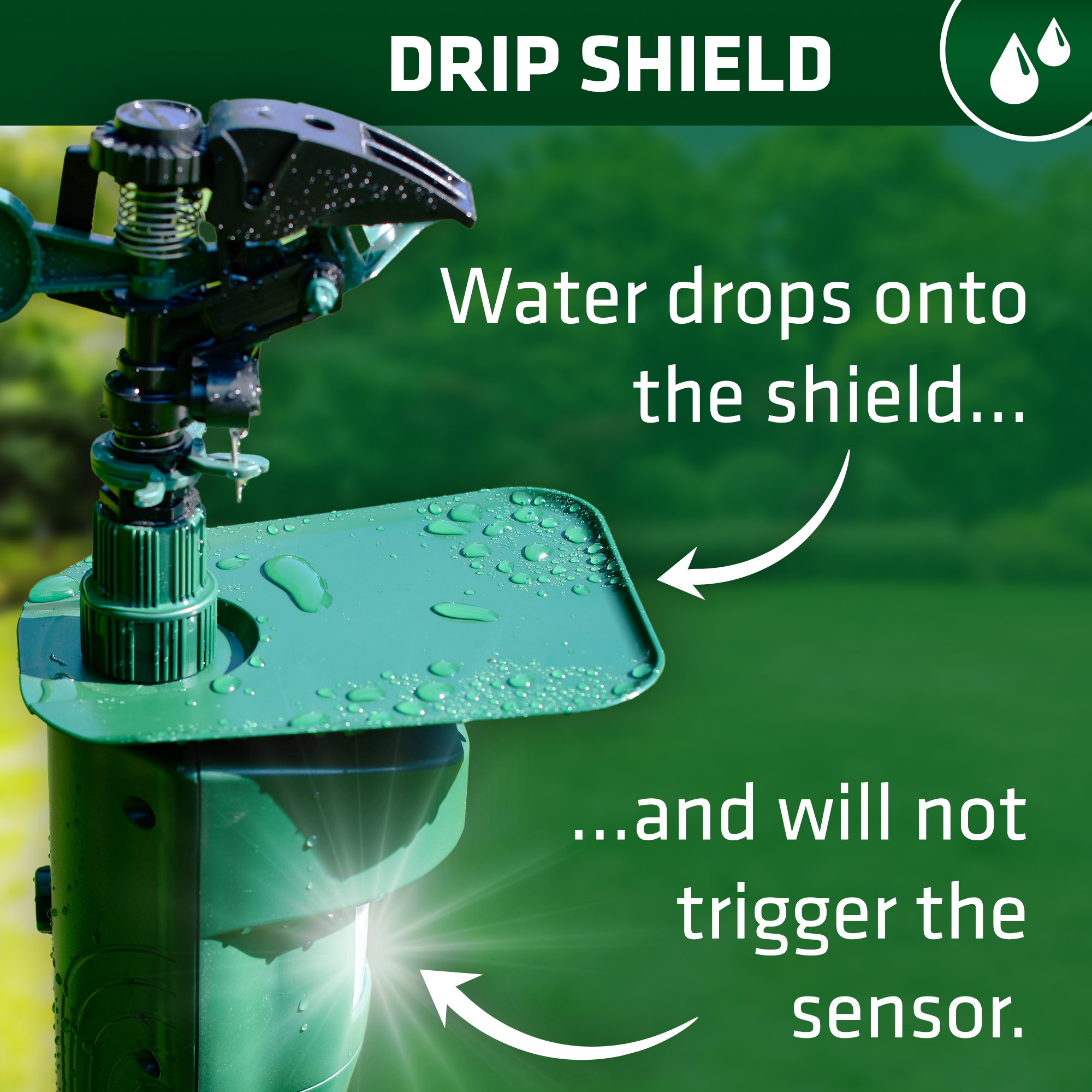 Water jet animal repellent | sprayer against cats, dogs, herons | for gardens, ponds etc.