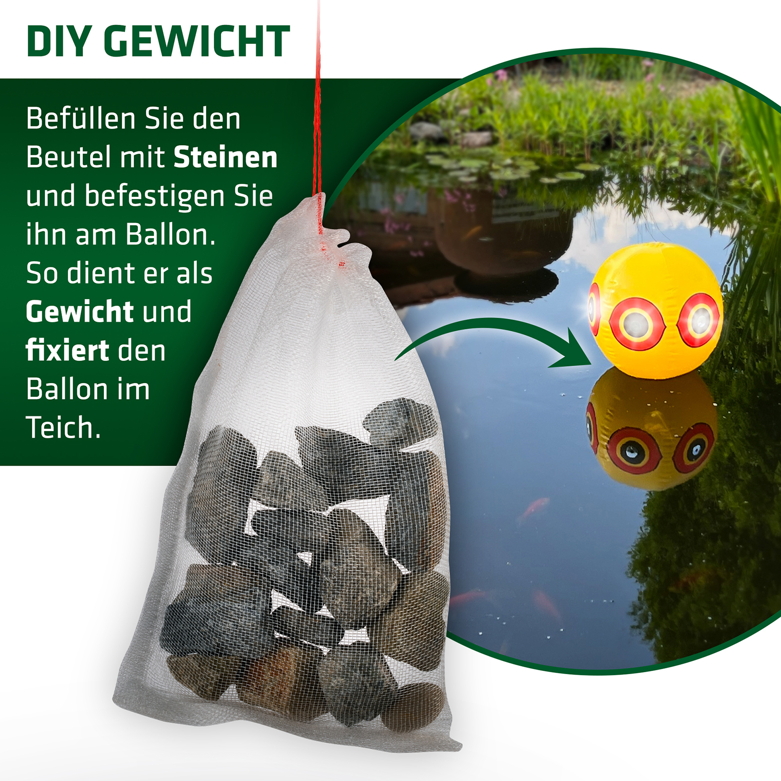 Floating Heron Deterrent | set of 2 | Bird & Heron Repellent Balloon