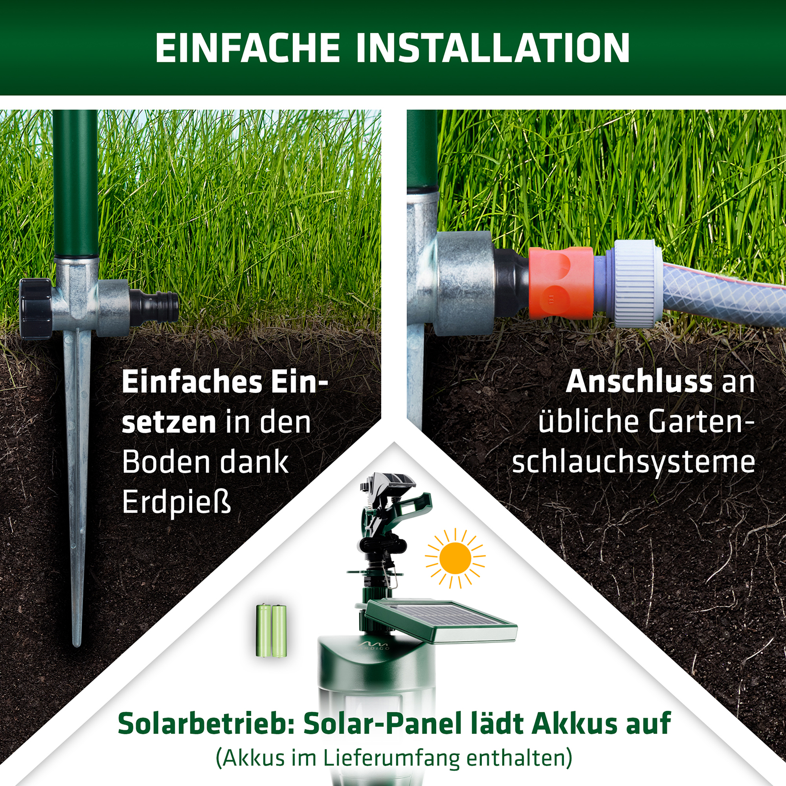 Solar Water Jet Animal Repellent