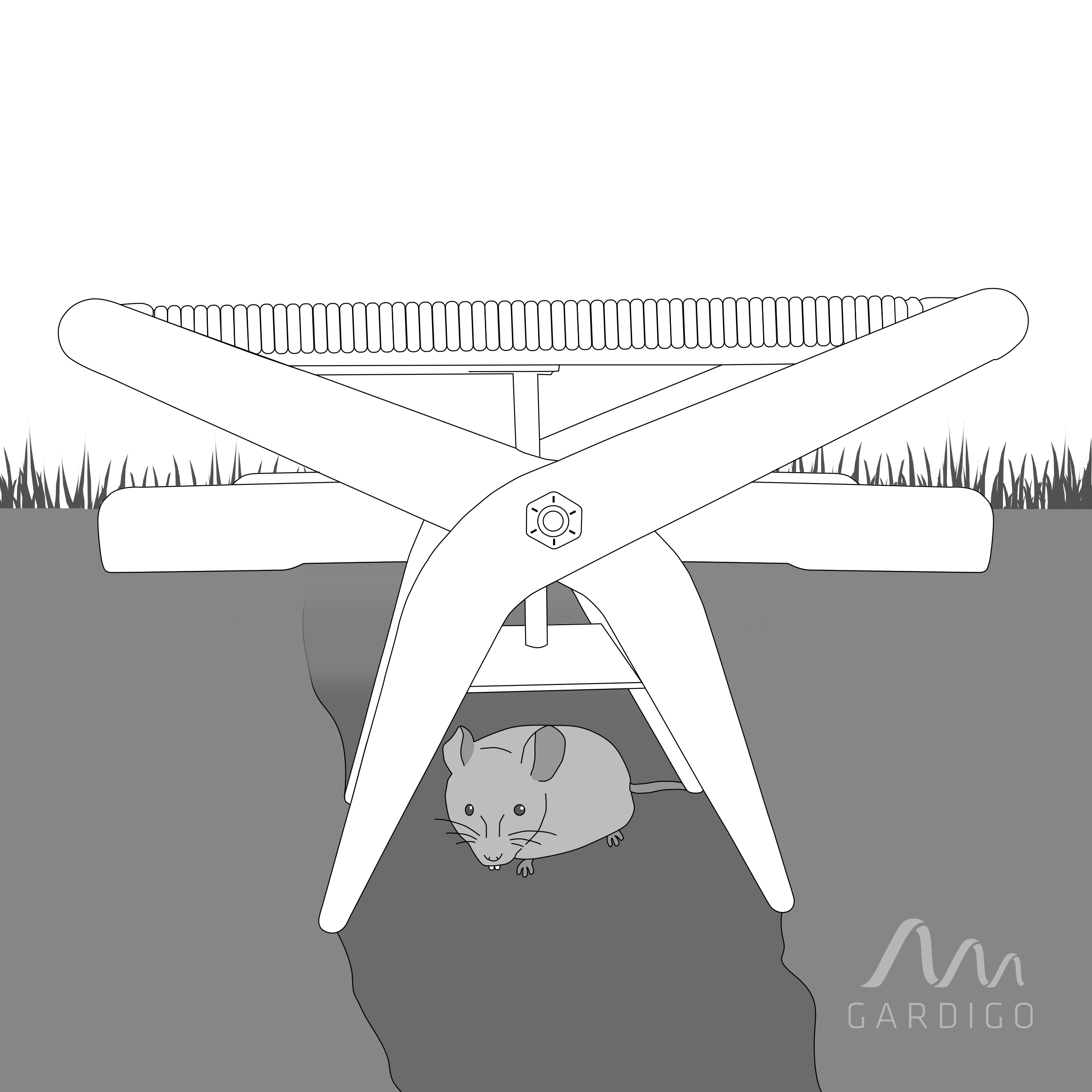 Easy set scissor vole trap