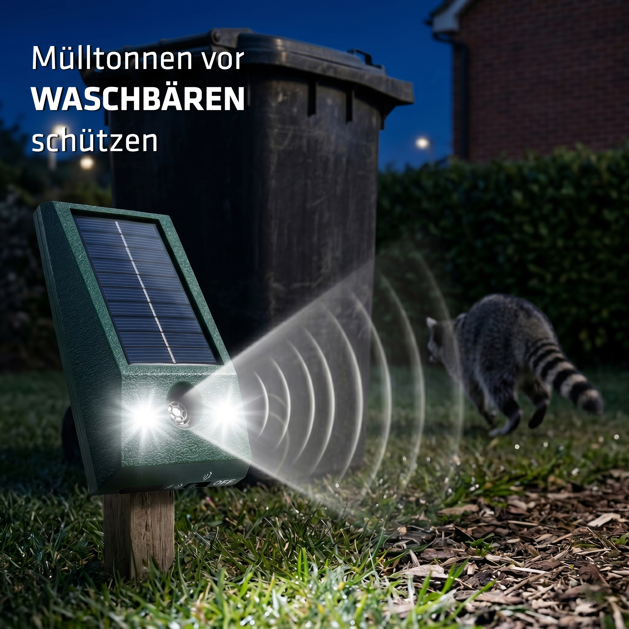 Solar Animal Repeller Basic | ultrasonic deterrent against mice, rats, dogs, cats