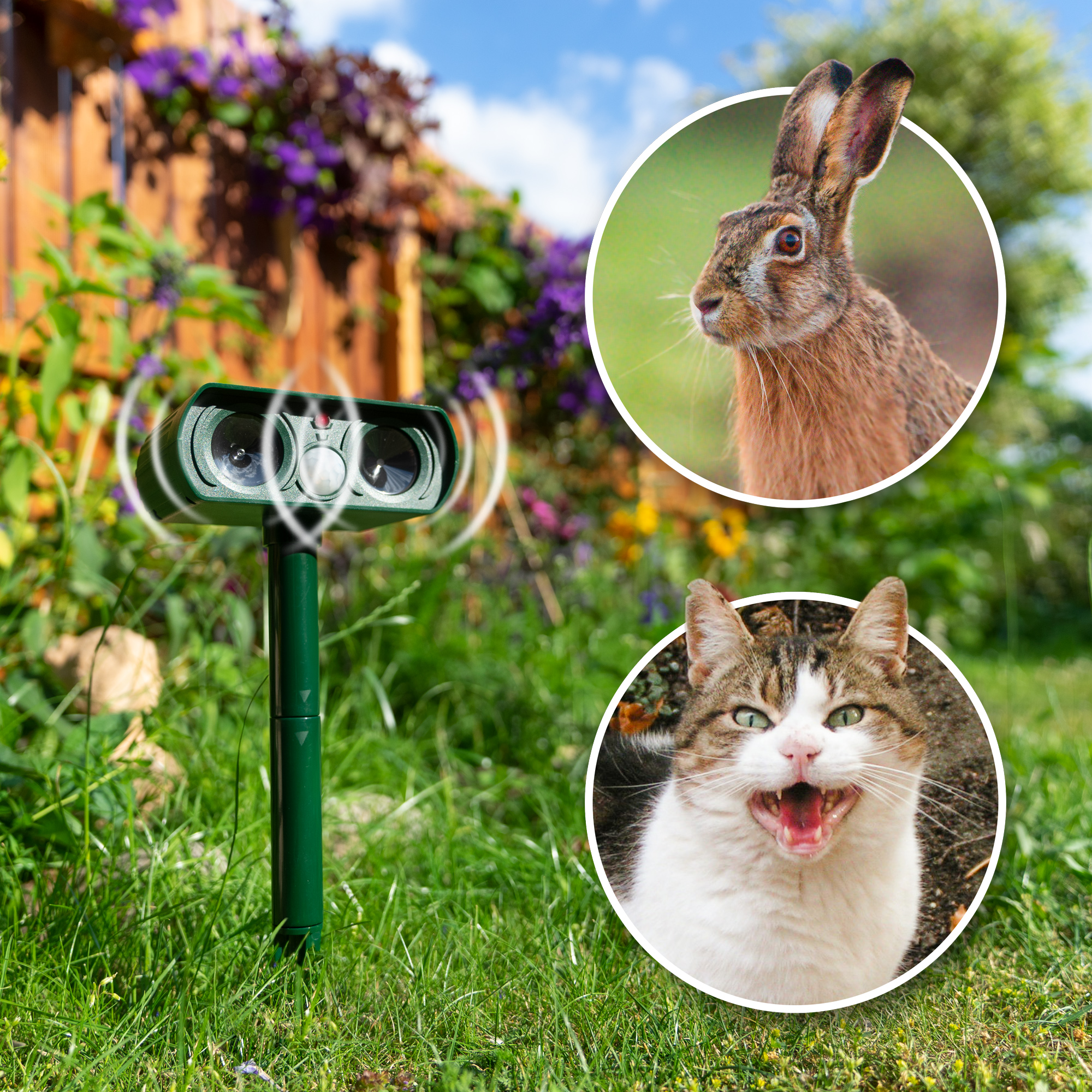 GARDIGO Dual Solar Animal Defense | ultrasonic deterrent