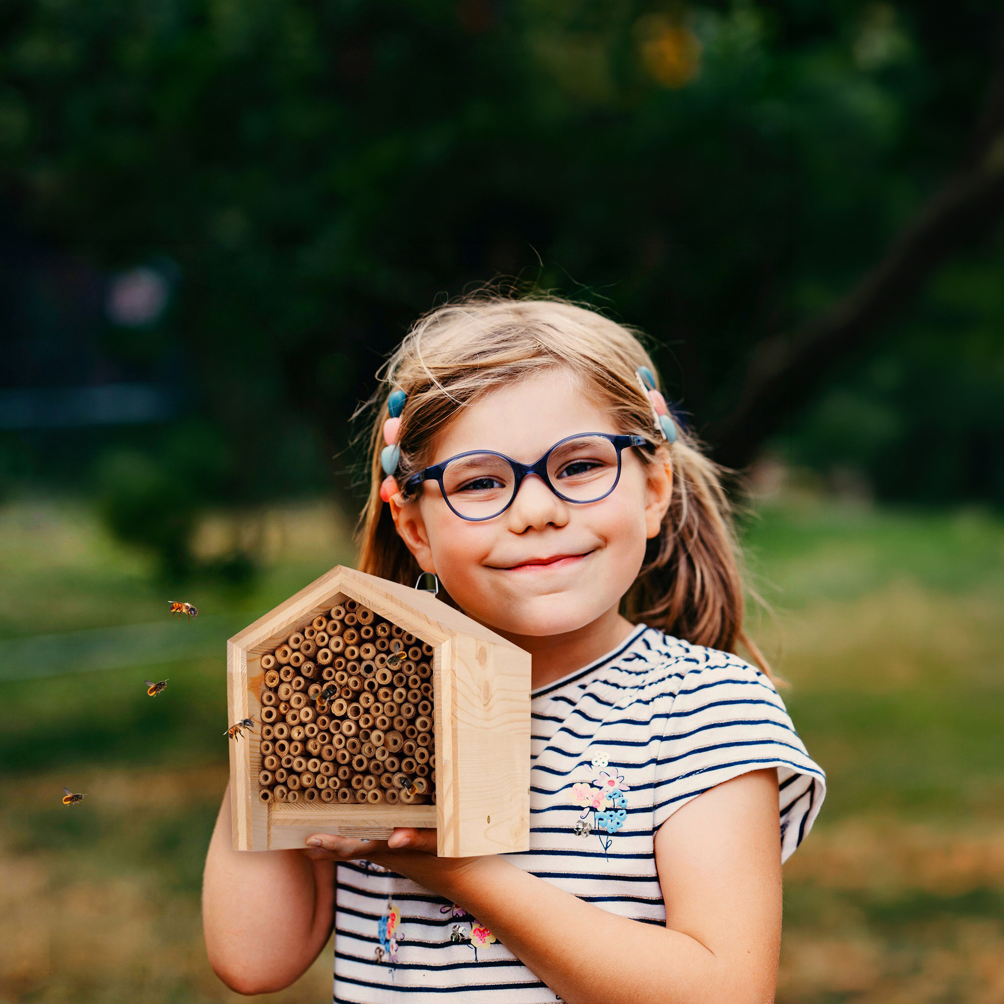 Animal house for wild bees | nesting aid for solitary bee species